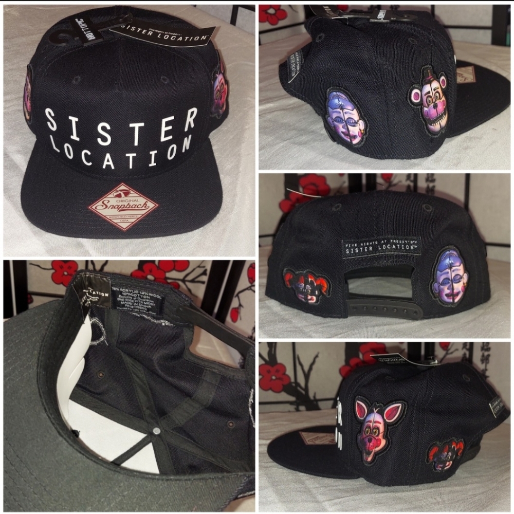 Sister Location Black Snapback Hat From FNAF